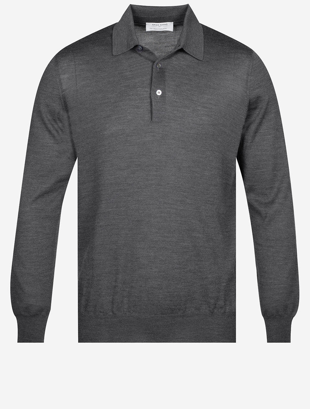 Gran Sasso Tennis Polo Long Sleeve Dark Grey MI