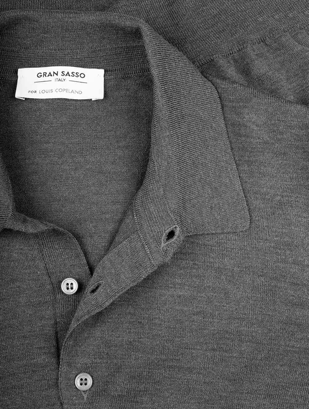 Gran Sasso Tennis Polo Long Sleeve Dark Grey AI3