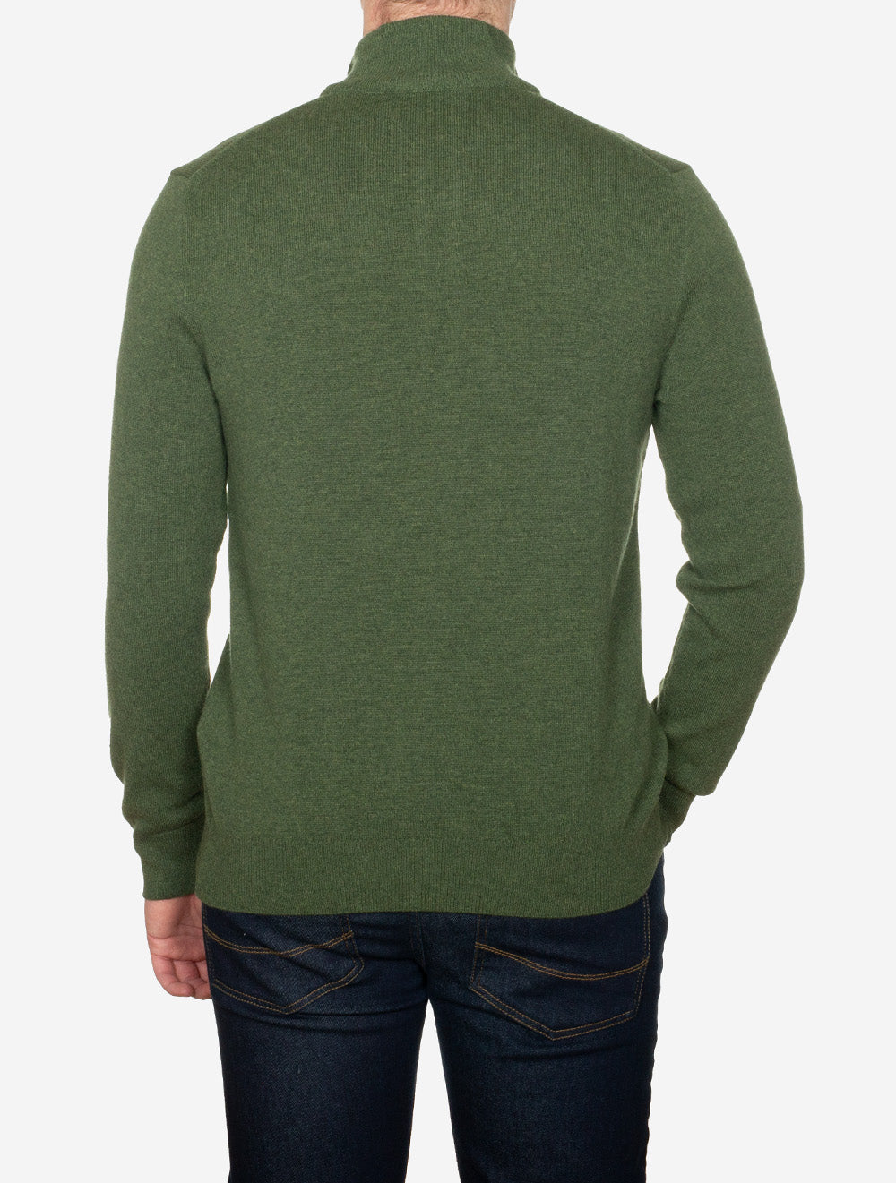 Ralph Lauren Wool Quarter Zip Jumper Green AI2