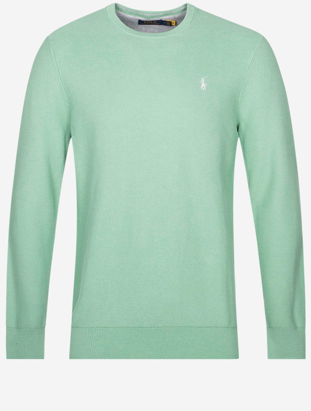 Pique Crew Neck Pullover Pistachio