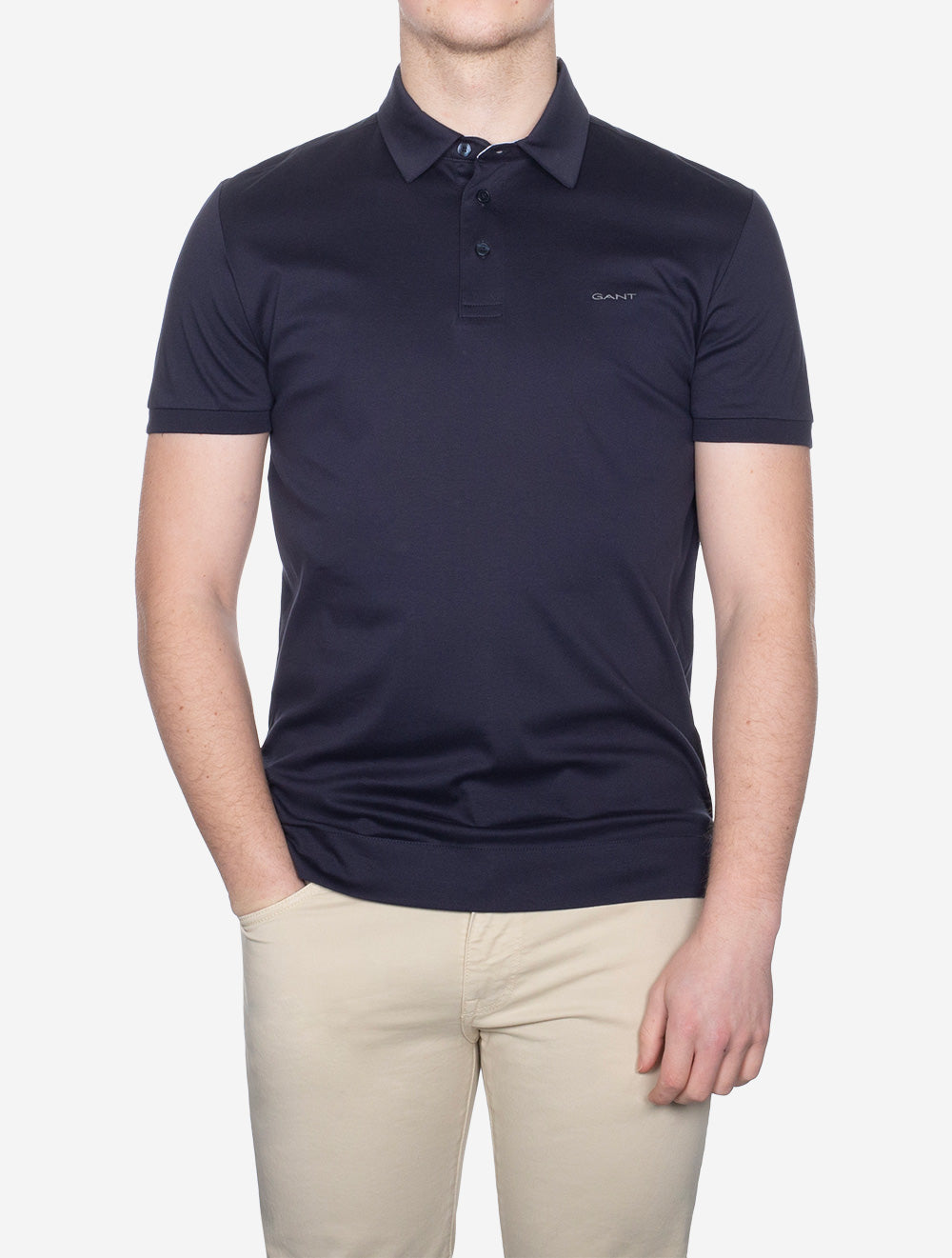 Gant Mercerized Jersey Short Sleeve Rugger Evening Blue AI1