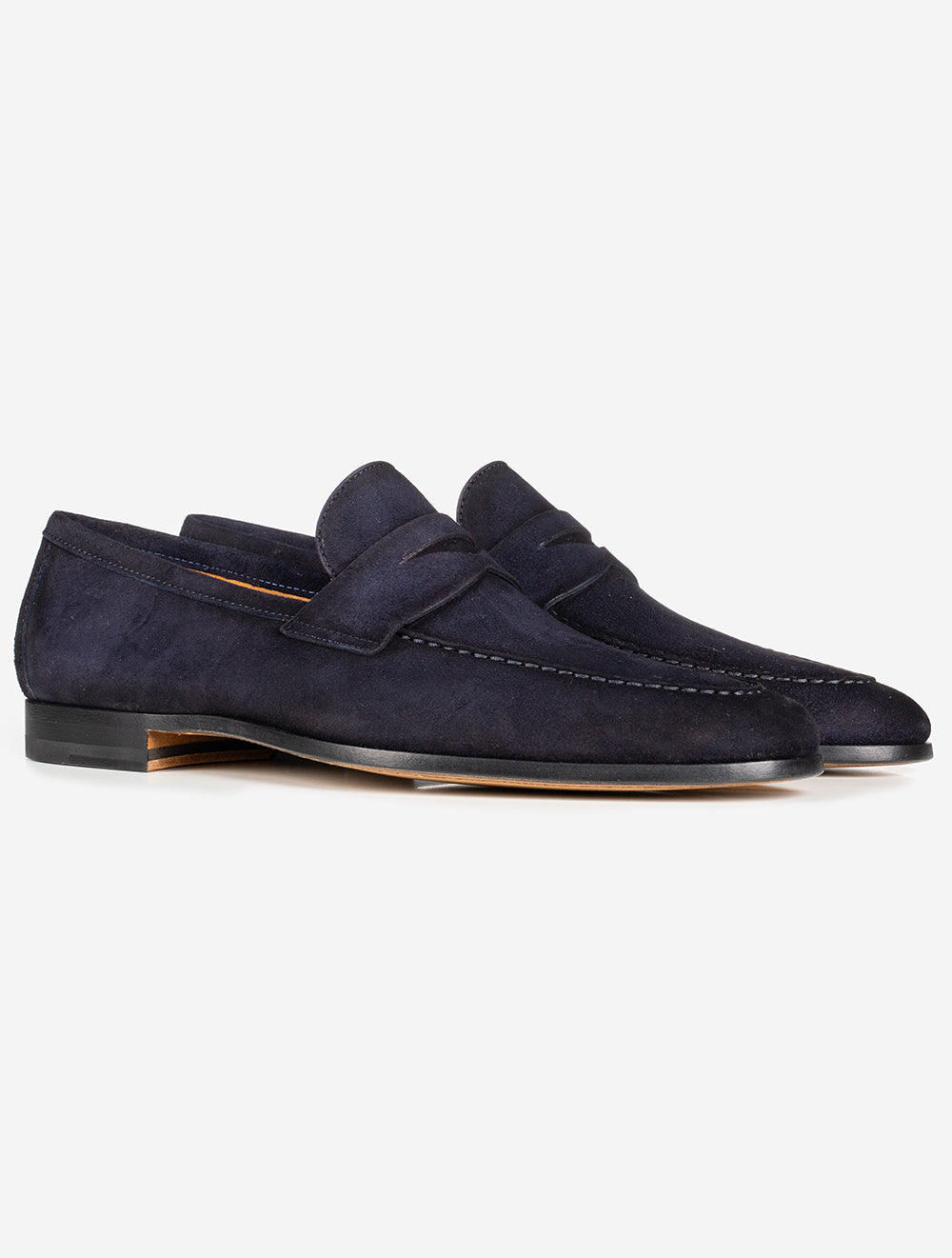 Magnanni Suede Slip On Loafer Navy MI