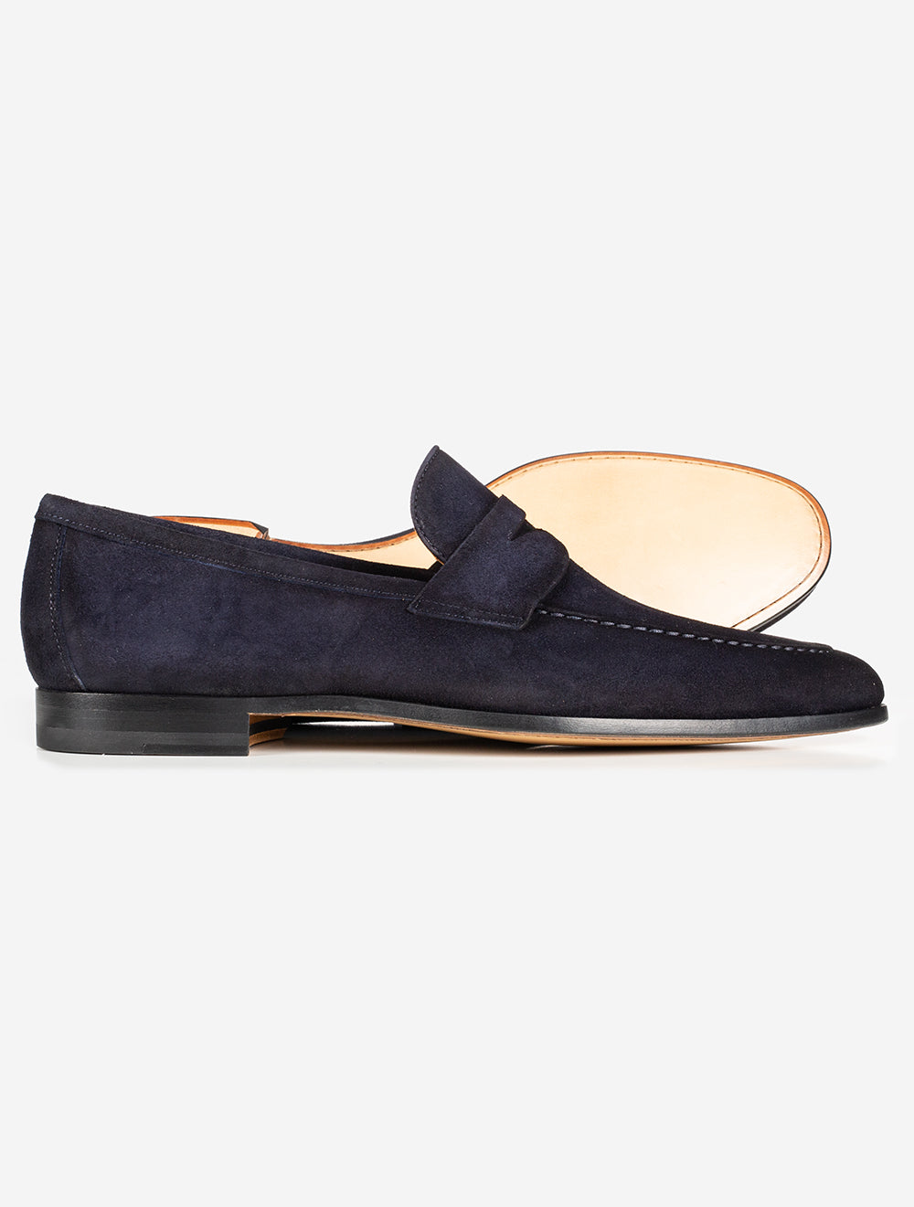 Magnanni Suede Slip On Loafer Navy AI1