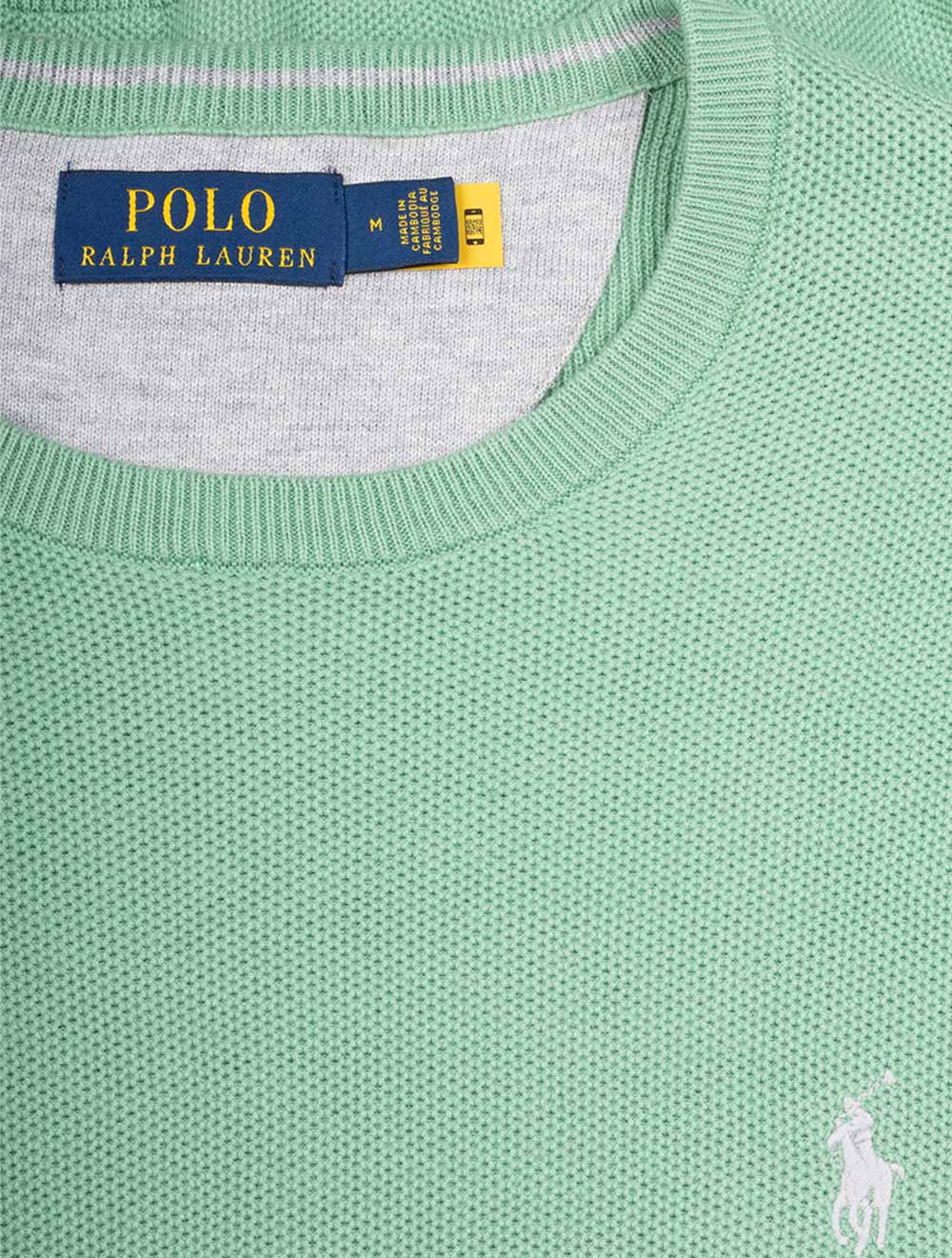 Pique Crew Neck Pullover Pistachio