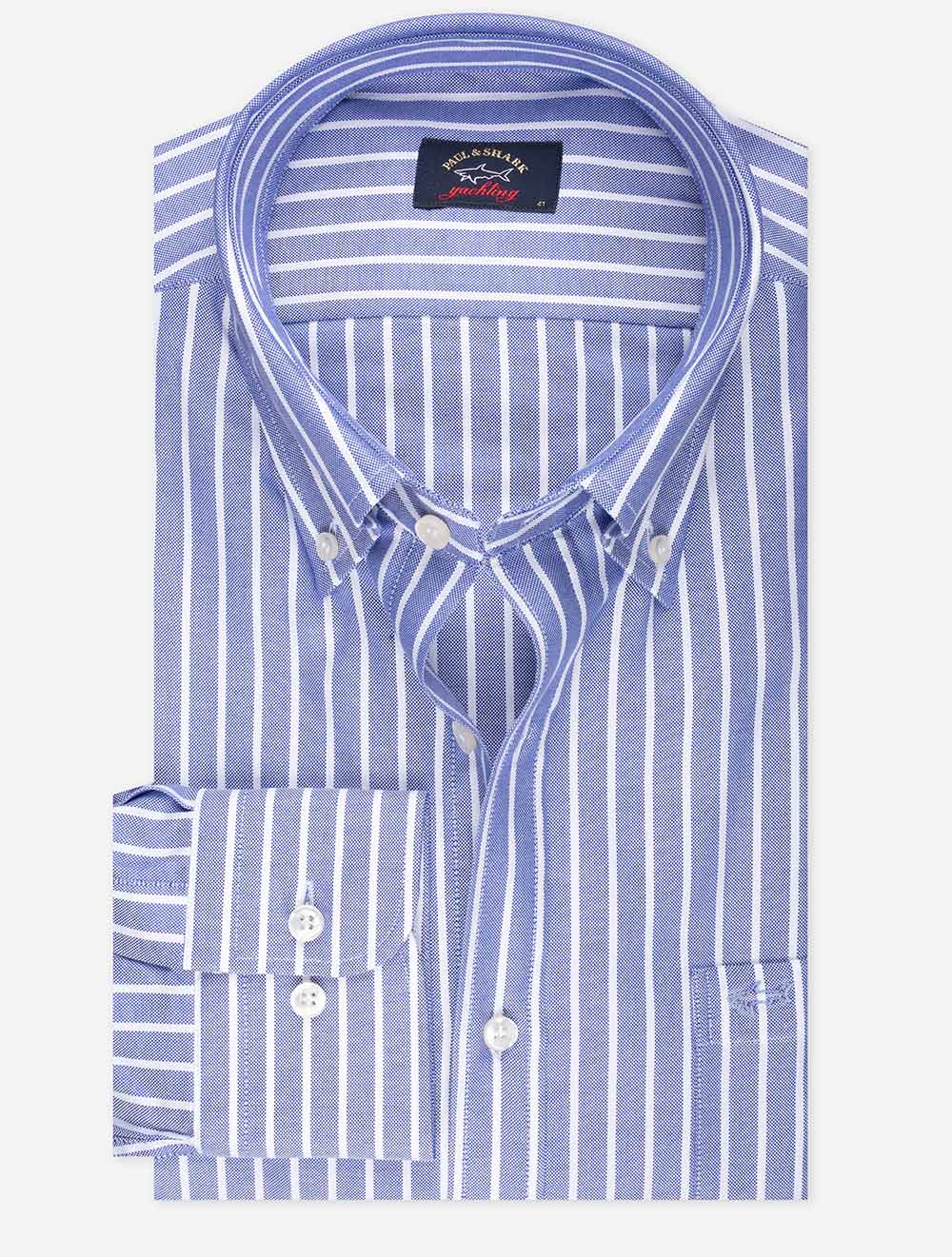 Paul And Shark Buttondown Stripe Cotton Shirt Jamaica MI