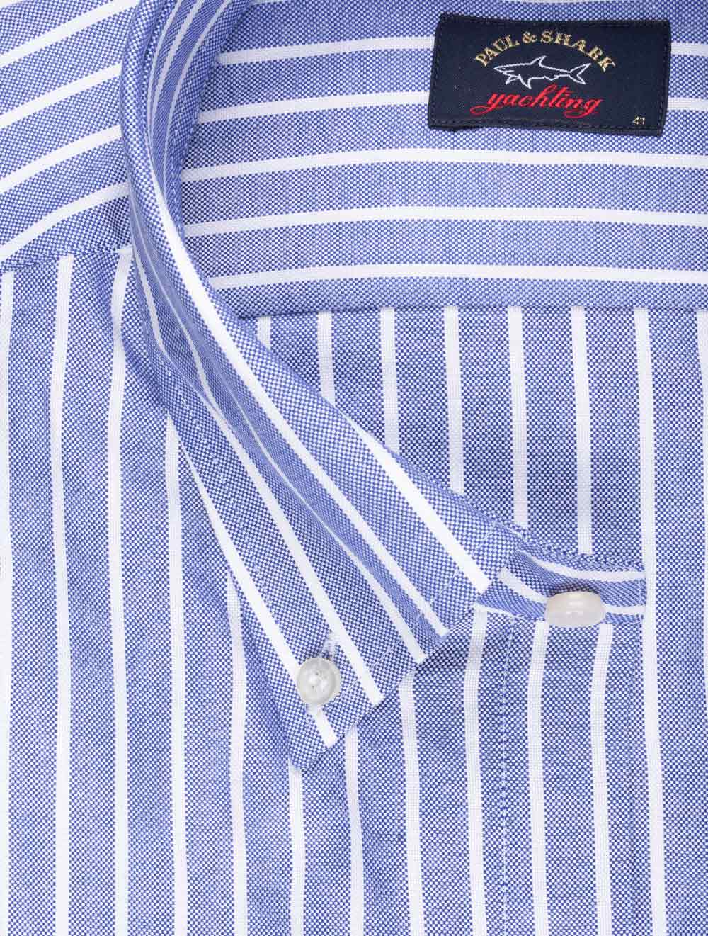 Paul And Shark Buttondown Stripe Cotton Shirt Jamaica AI1