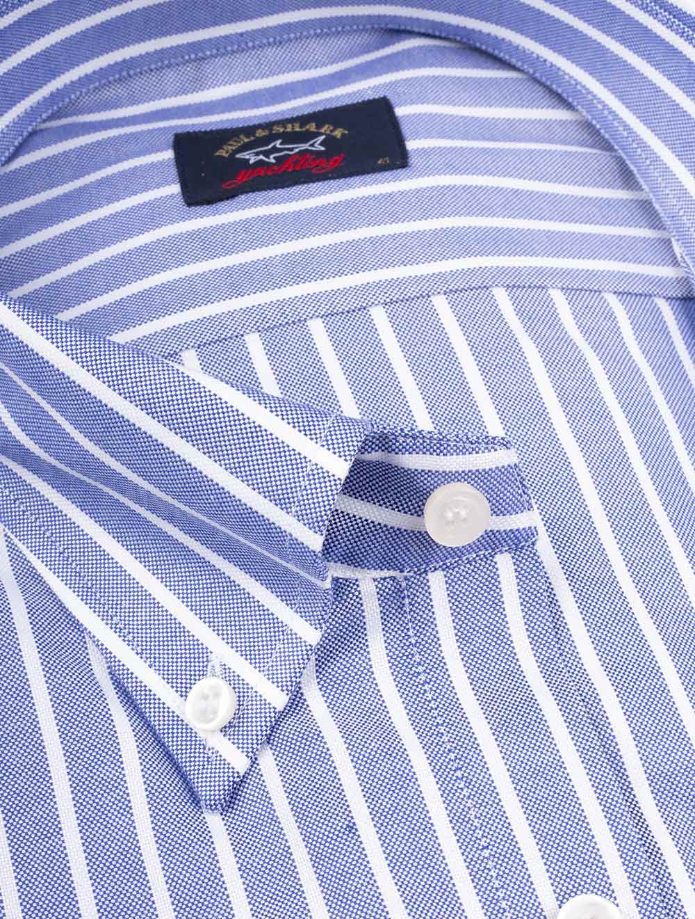 Paul And Shark Buttondown Stripe Cotton Shirt Jamaica AI2