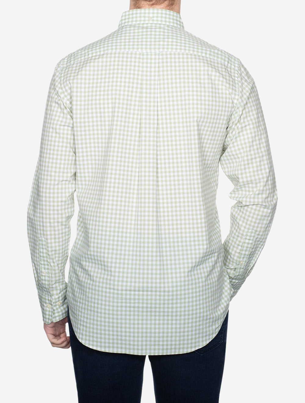 Regular Fit Popeline-Gingham-Hemd Milky Matcha