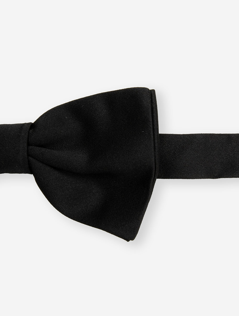 Pre-Tied Silk Satin Bow Tie Black