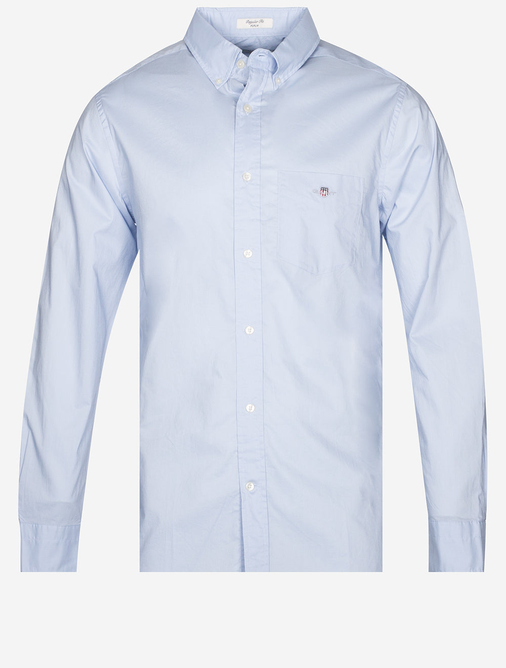 Chemise en popeline régulière bleu clair