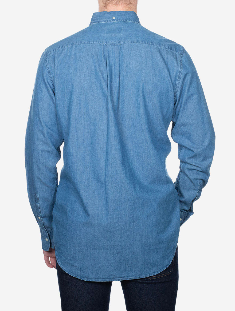 Indigo Buttondown Regular Fit Semi Light Blue