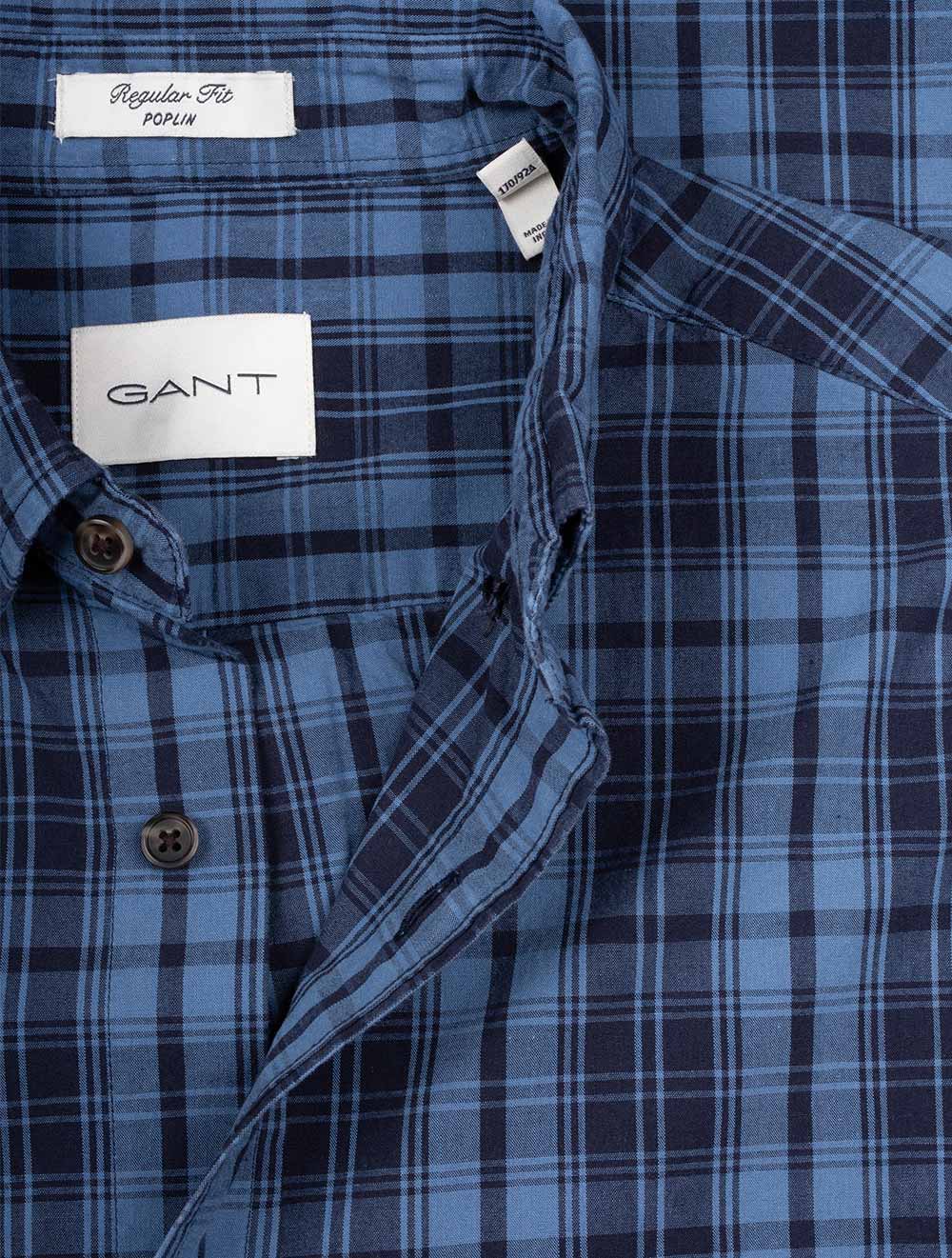 Regular Archive Poplin Plaid Shirt Salty Sea