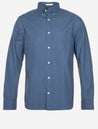 Gant Regular Flannel Melange Shirt Dusty Navy MI