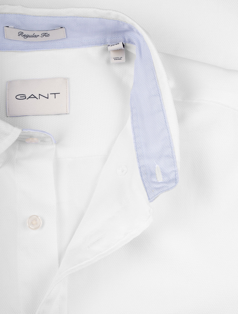 Gant Regular Honeycomb Texture Shirt White AI3