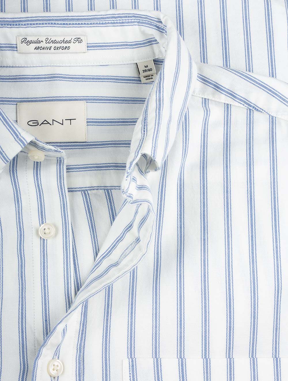 Regular Archive Oxford Stripe Shirt Eggshell