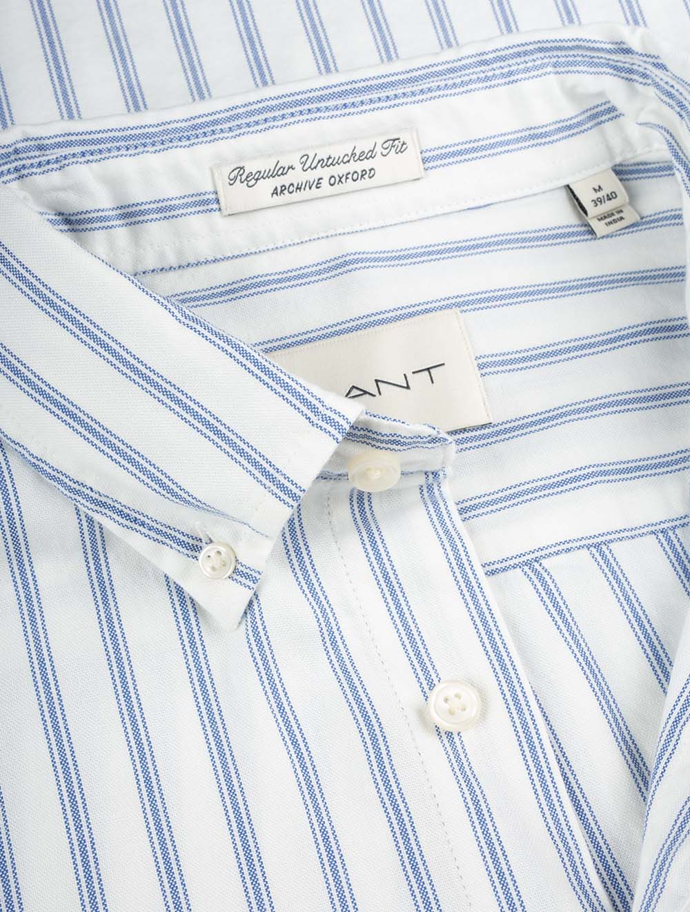 Regular Archive Oxford Stripe Shirt Eggshell