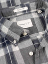 Gant Regular Tartan Melange Check Shirt Dark Grey Melange AI4