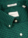 Gant Regular Microcheck Flannel Shirt Deep Forest Green AI4