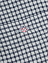 Gant Regular Microcheck Flannel Shirt Light Grey Melange AI5