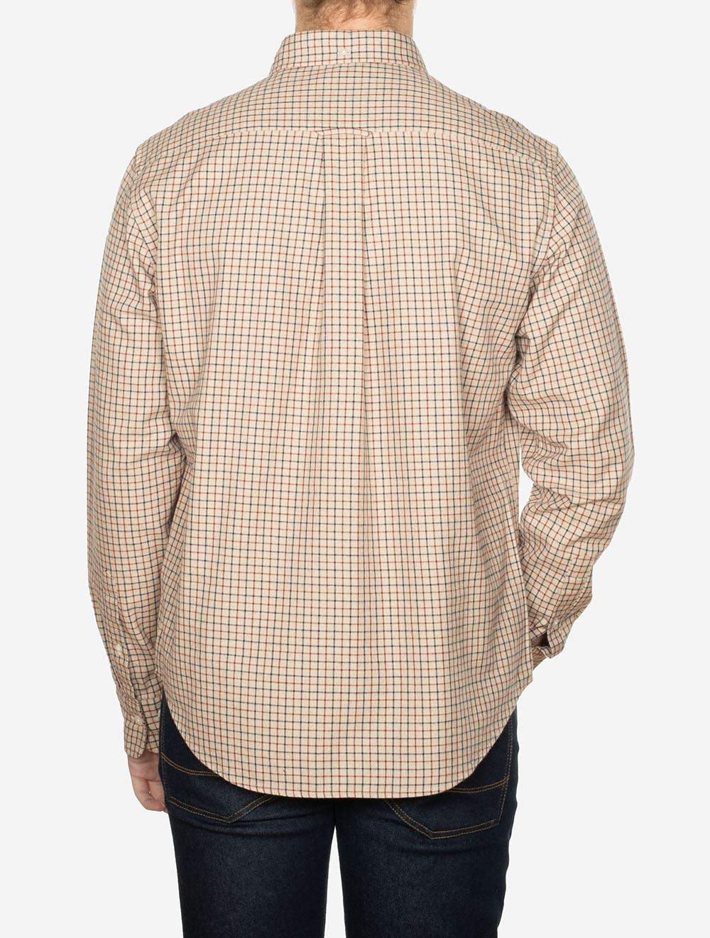 Regular Jaspe Tattersall Plaid Shirt Caramel Beige