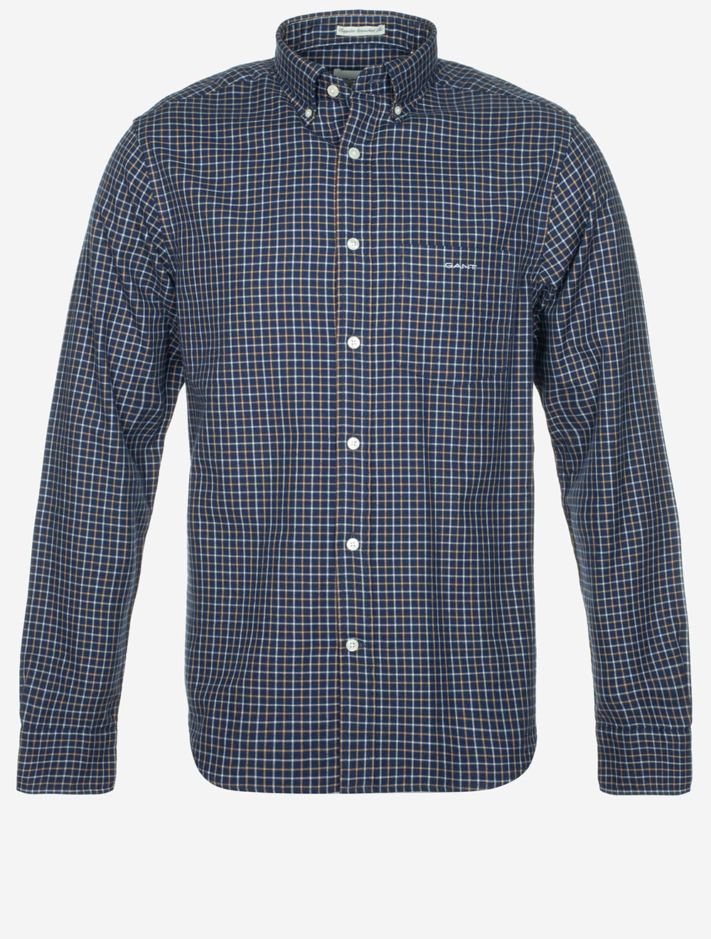 Regular Jaspe Tattersall Plaid Shirt Persian Blue