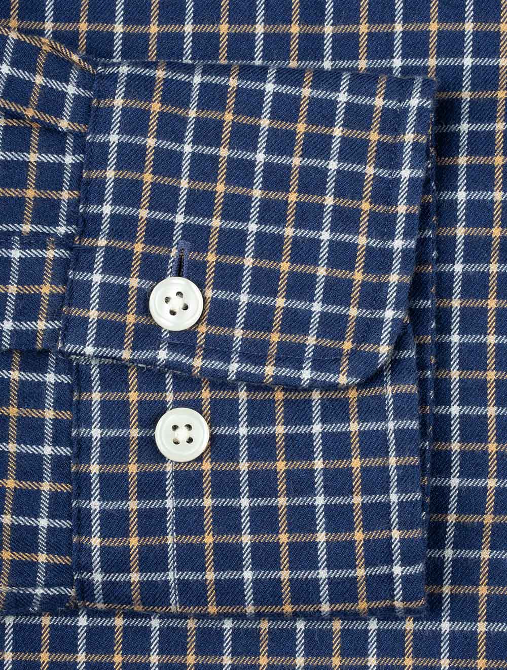 Regular Jaspe Tattersall Plaid Shirt Persian Blue