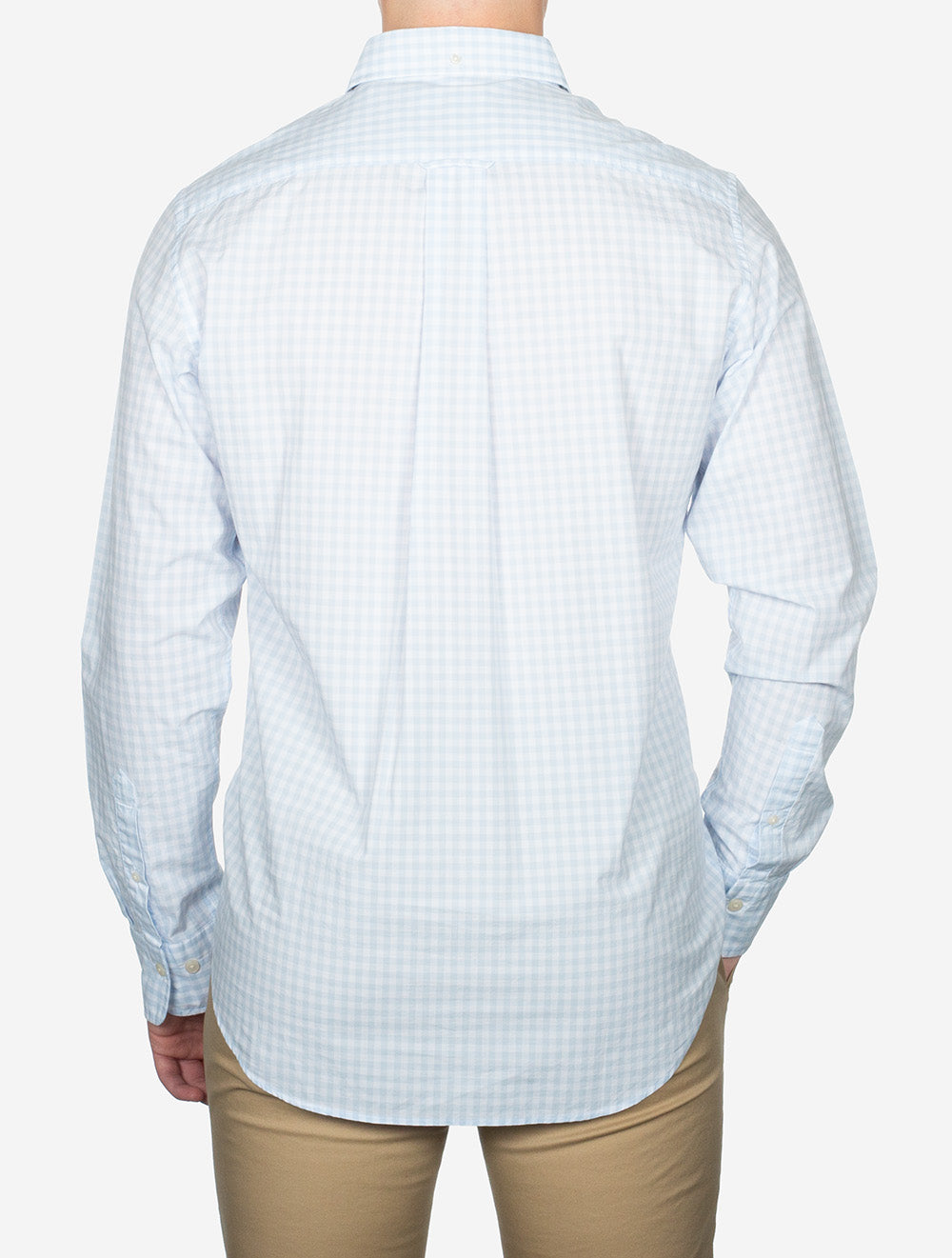 Regular Fit Poplin Gingham Shirt Light Blue