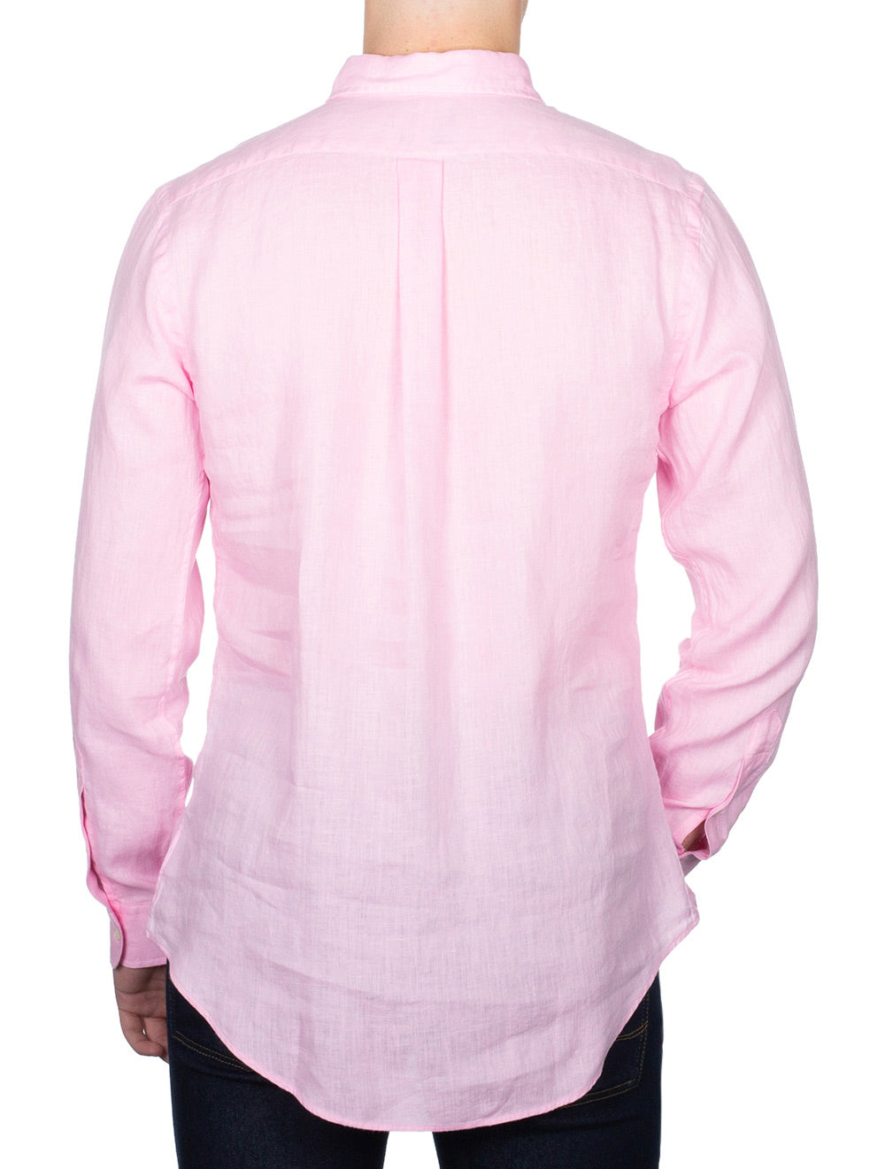 Ralph Lauren Custom Fit Linen Shirt Pink AI2