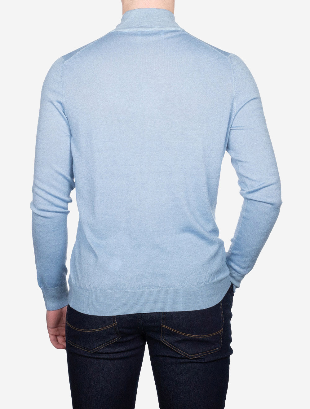 Gran Sasso Mock Neck Half Zip Knitwear Blue AI2