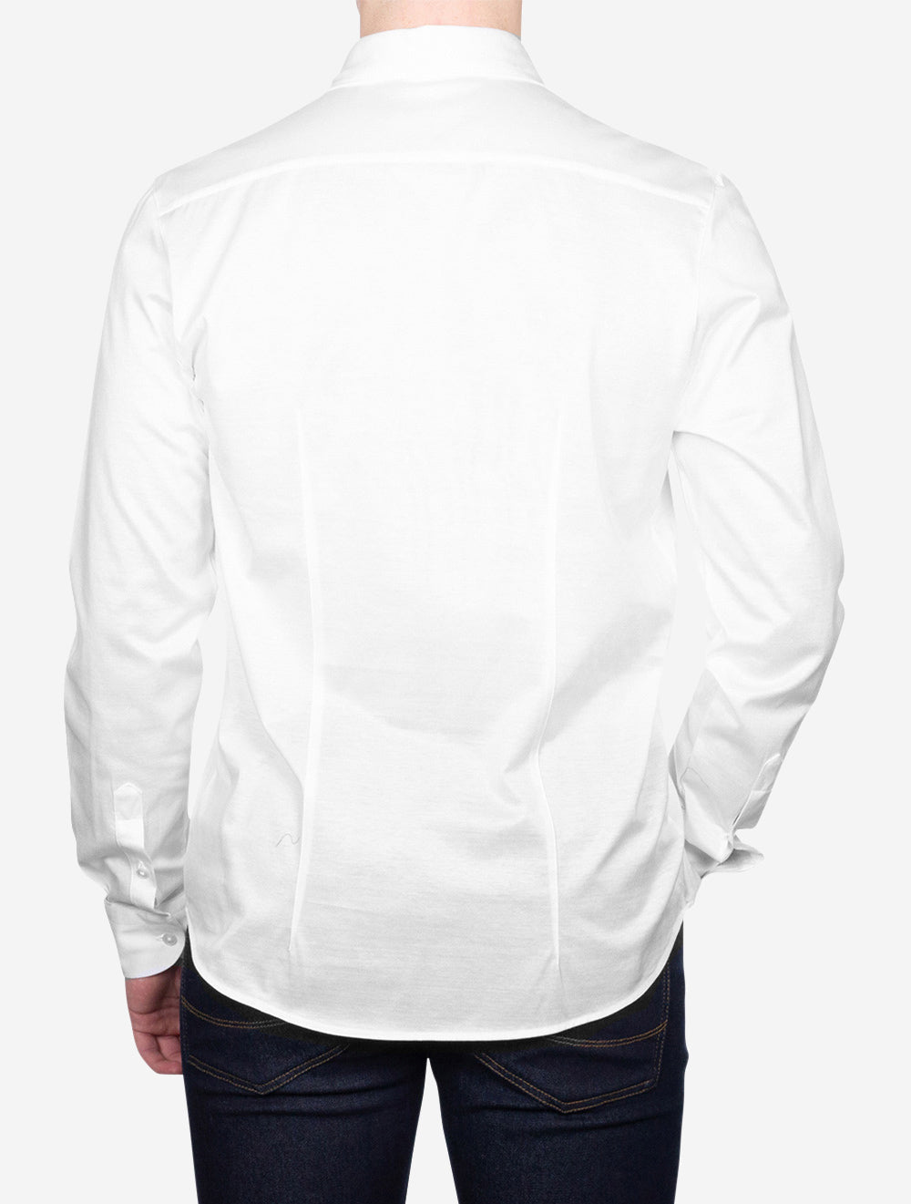 Stretch Polo Jersey Shirt Pure White