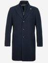 Lubiam Wool And Silk Overcoat Blue MI