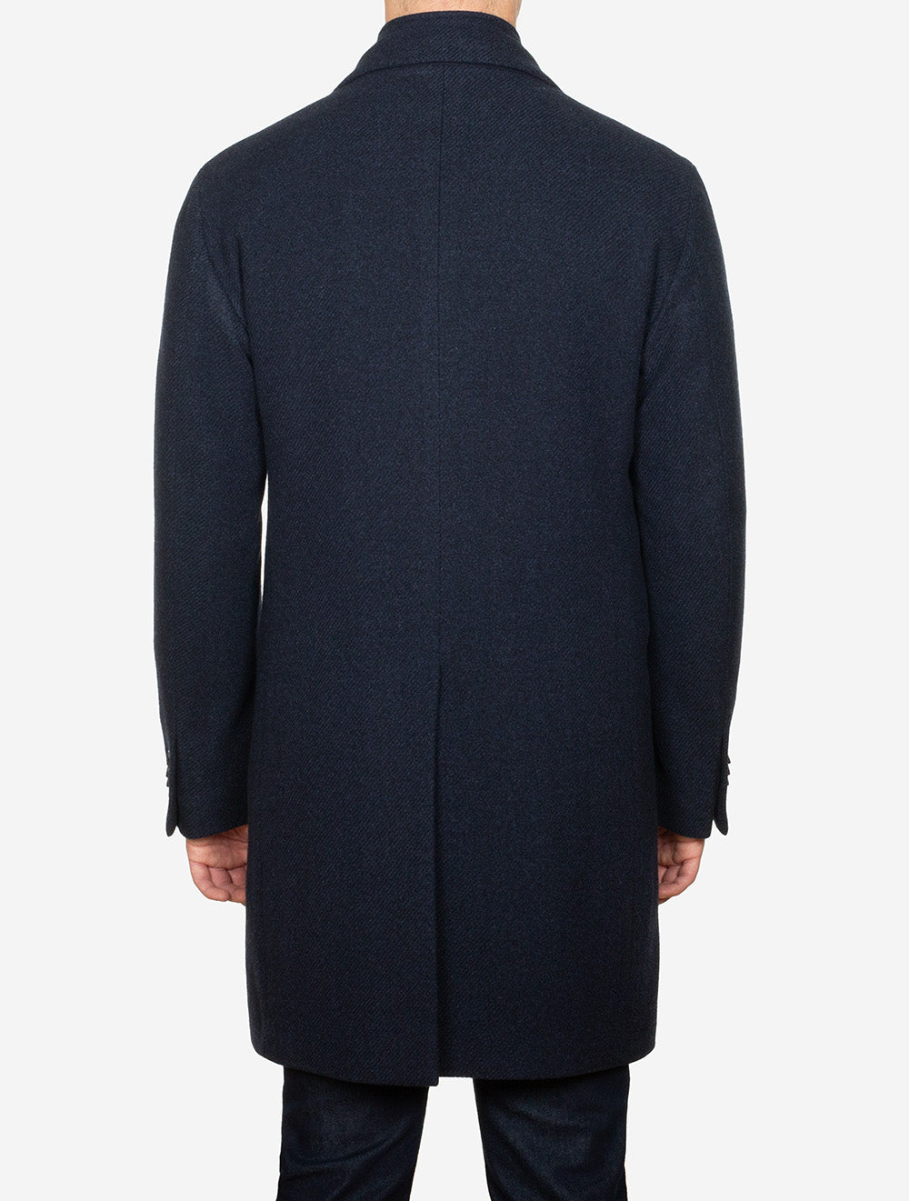 Lubiam Wool And Silk Overcoat Blue AI2