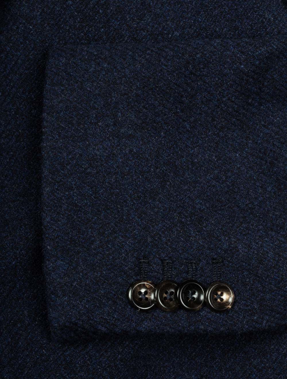 Lubiam Wool And Silk Overcoat Blue AI8