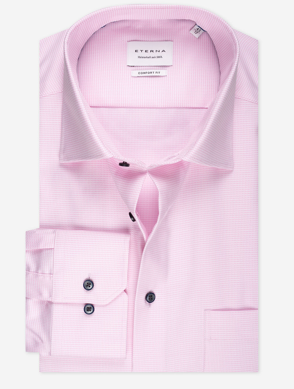 Puppytooth With Contrast Button Pink