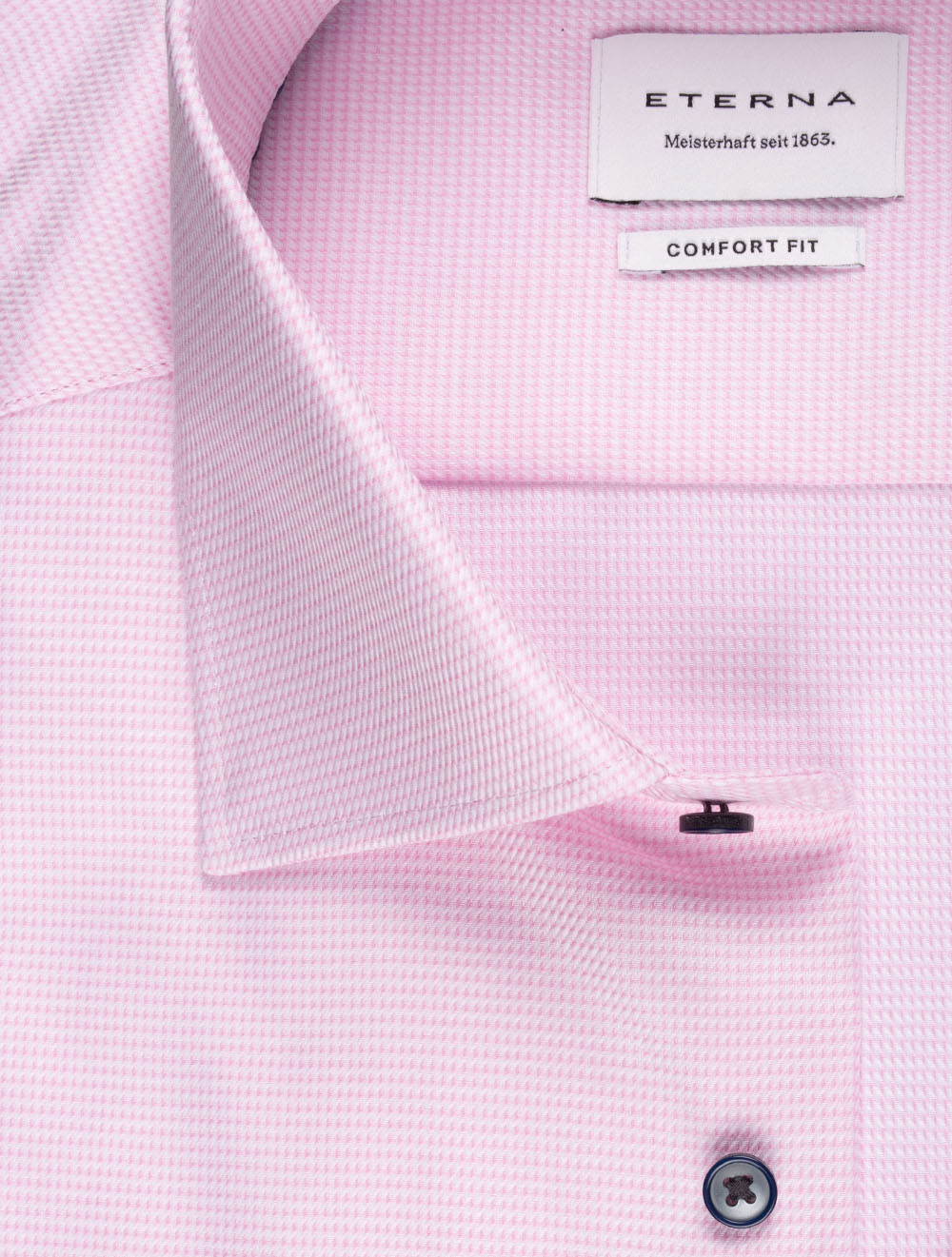 Puppytooth With Contrast Button Pink