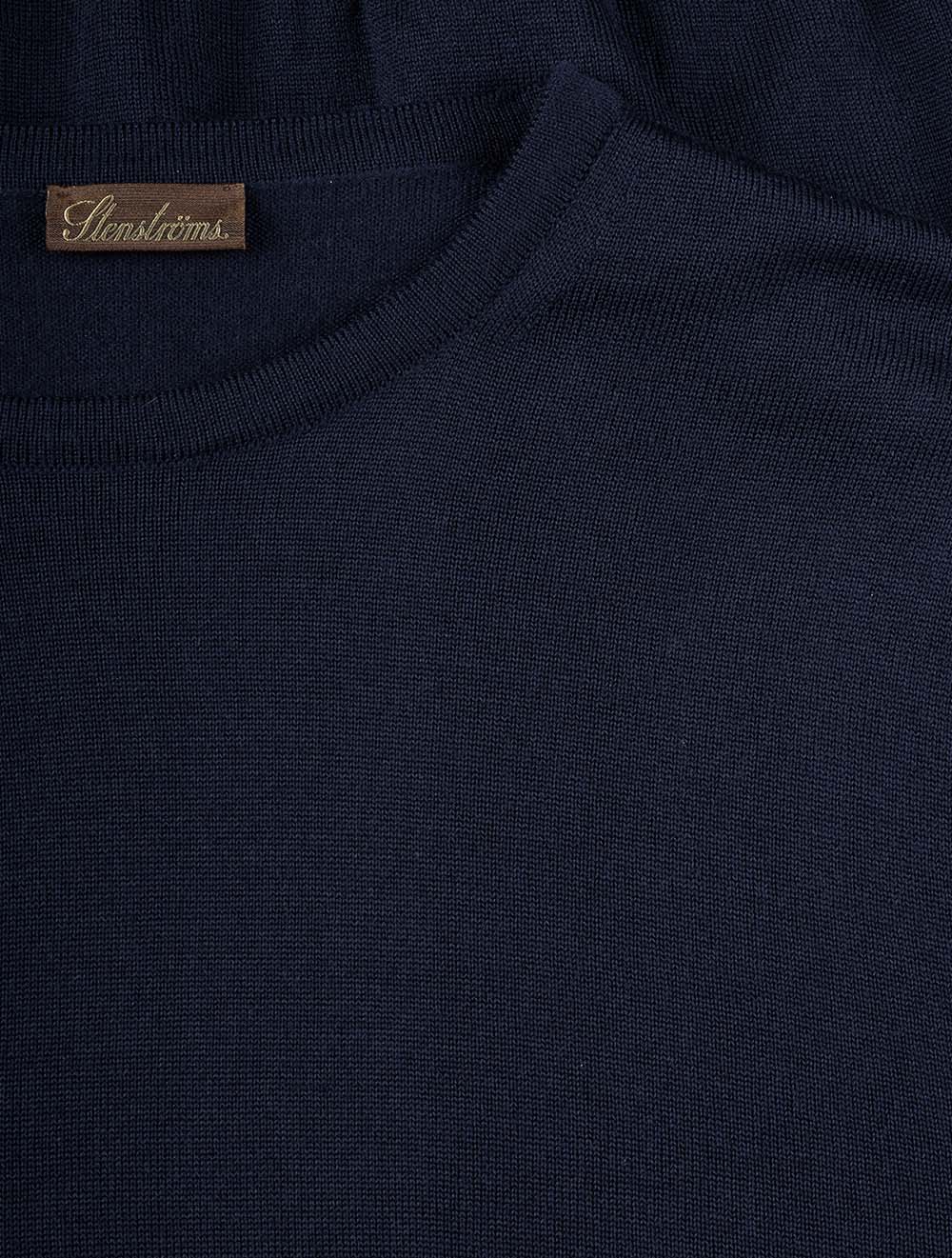 Merino Wool Crew Neck Jumper Navy