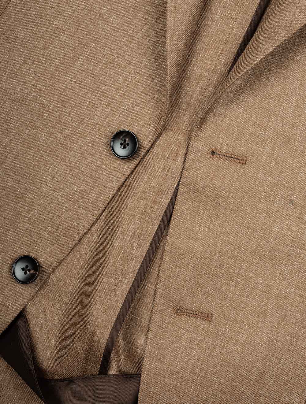 Lubiam Wool Silk Linen Jacket Copper AI3