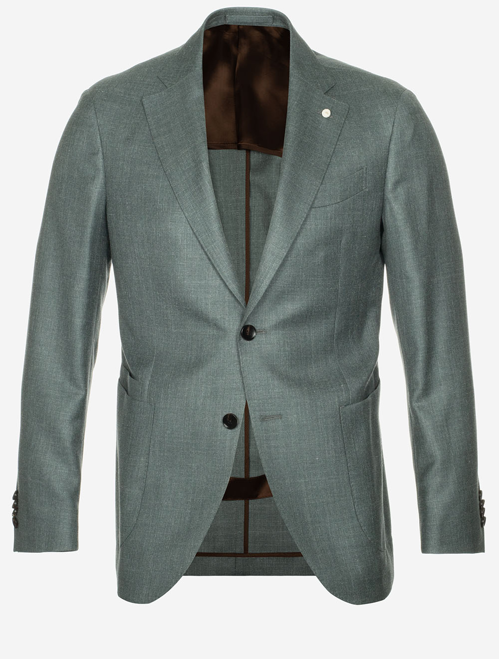 Wool Silk Linen Jacket Green