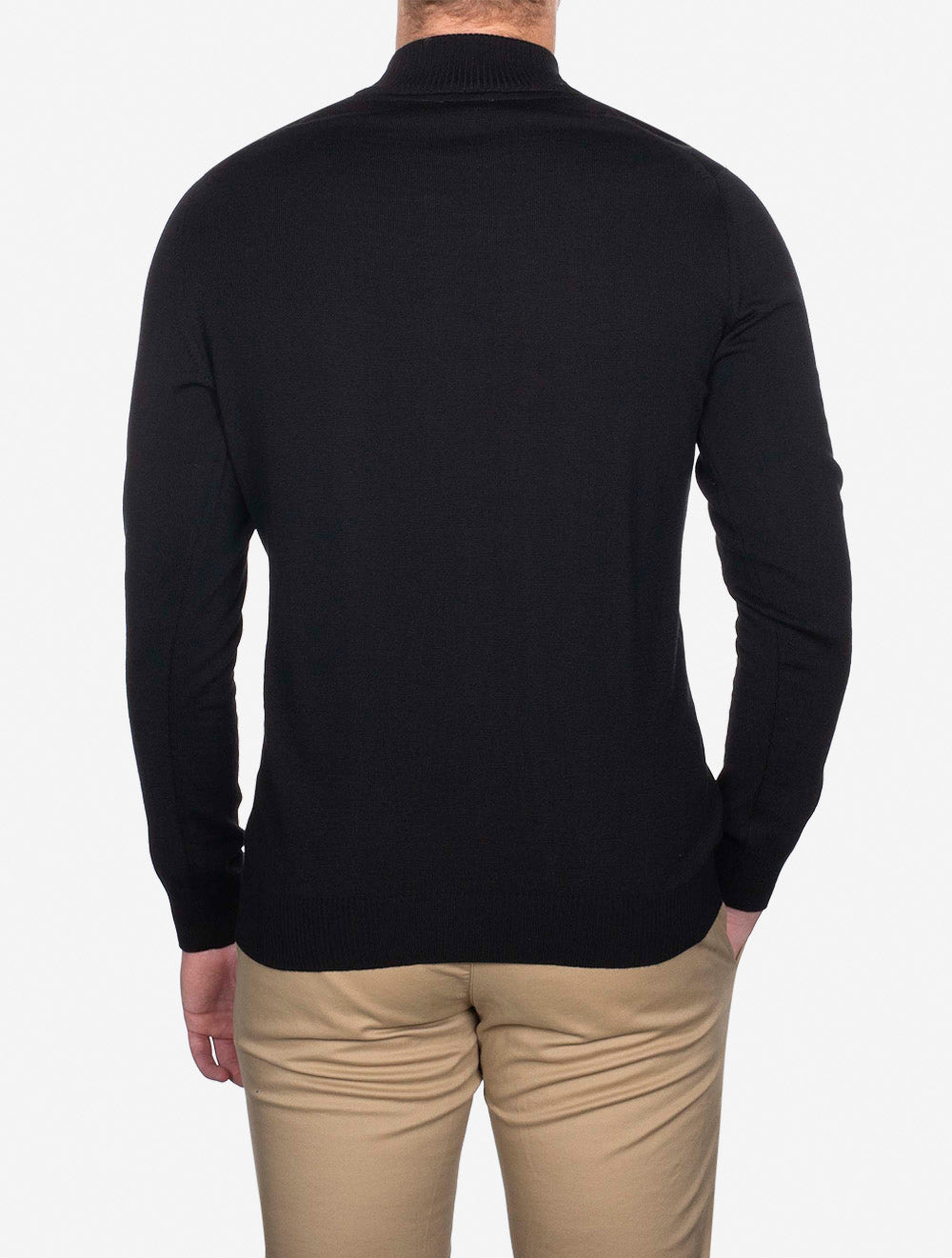 Stenstroms Merino Half Zip Black AI4