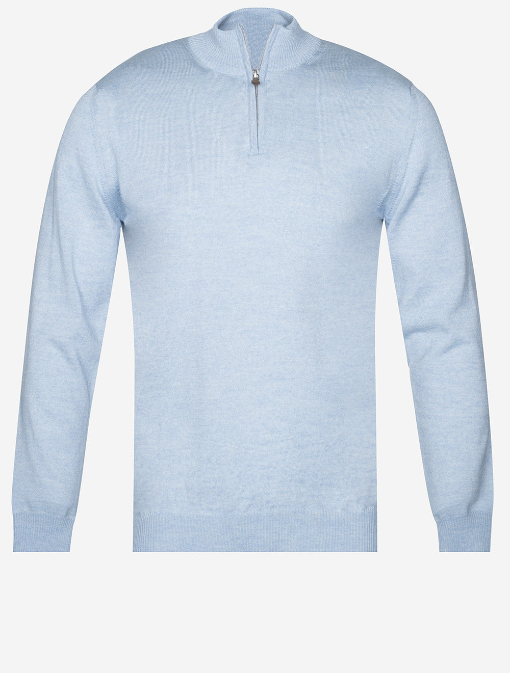 Stenstroms Grey Half Zip Merino Wool Jumper MI