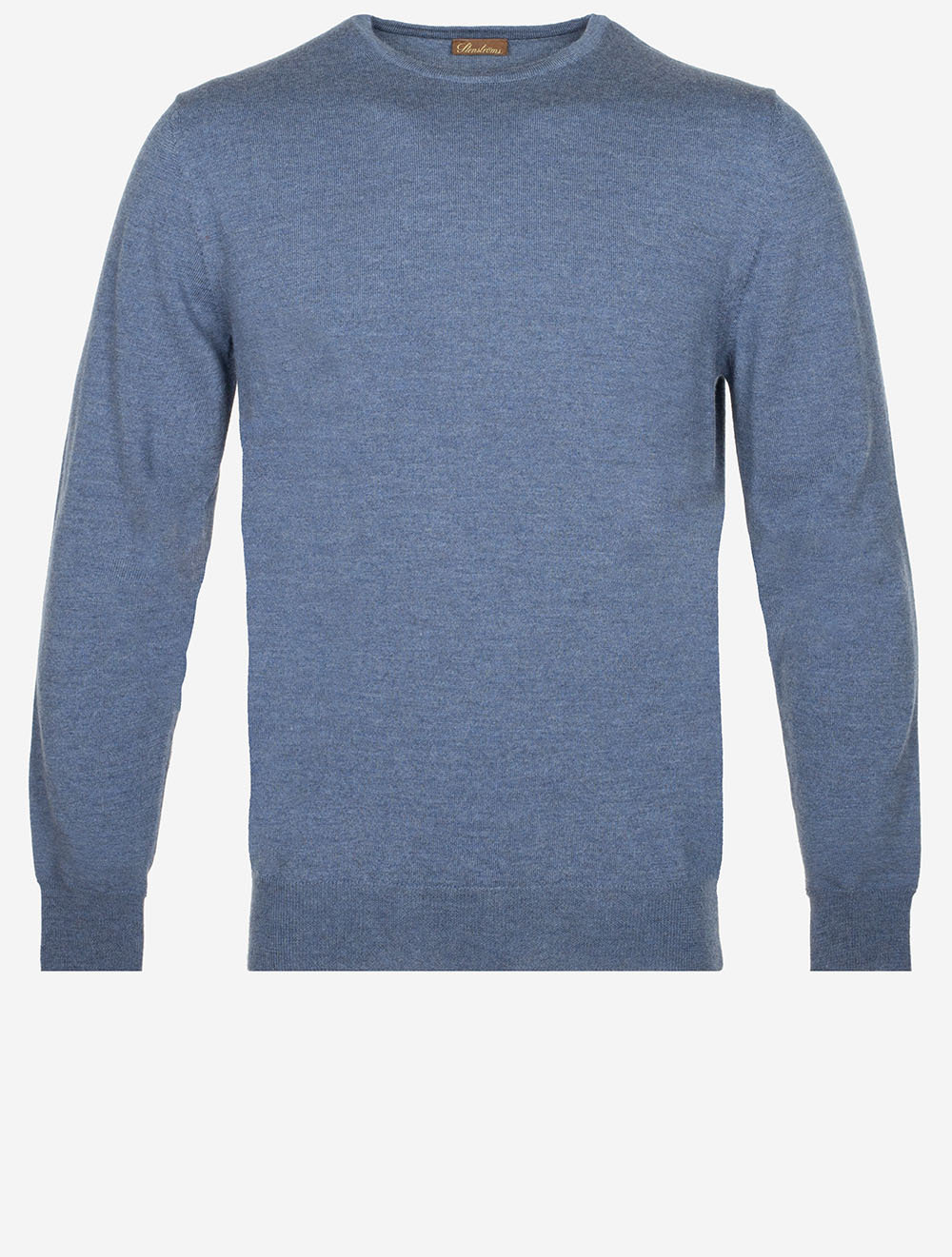 Stenstroms Knitted Crew Neck Merino Wool Blue MI