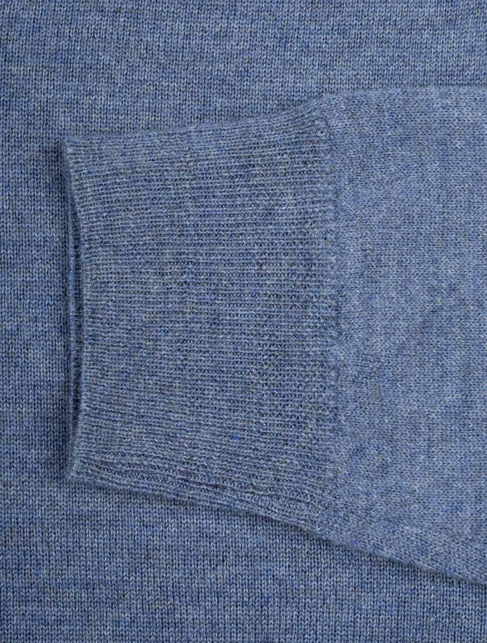 Stenstroms Knitted Crew Neck Merino Wool Blue AI5