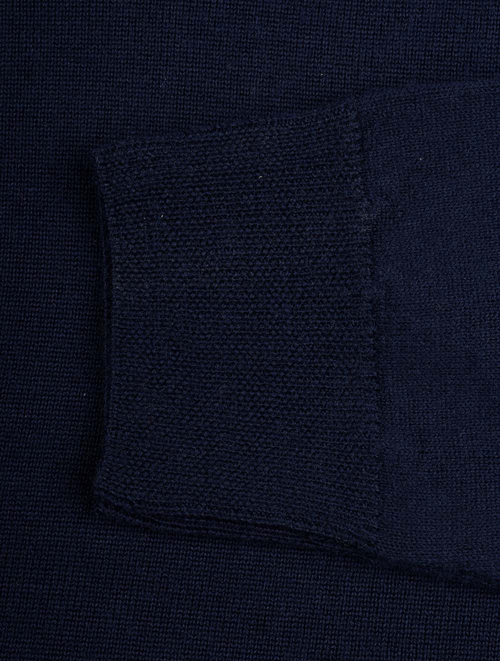 Knitted Crew Neck Merino Wool Navy