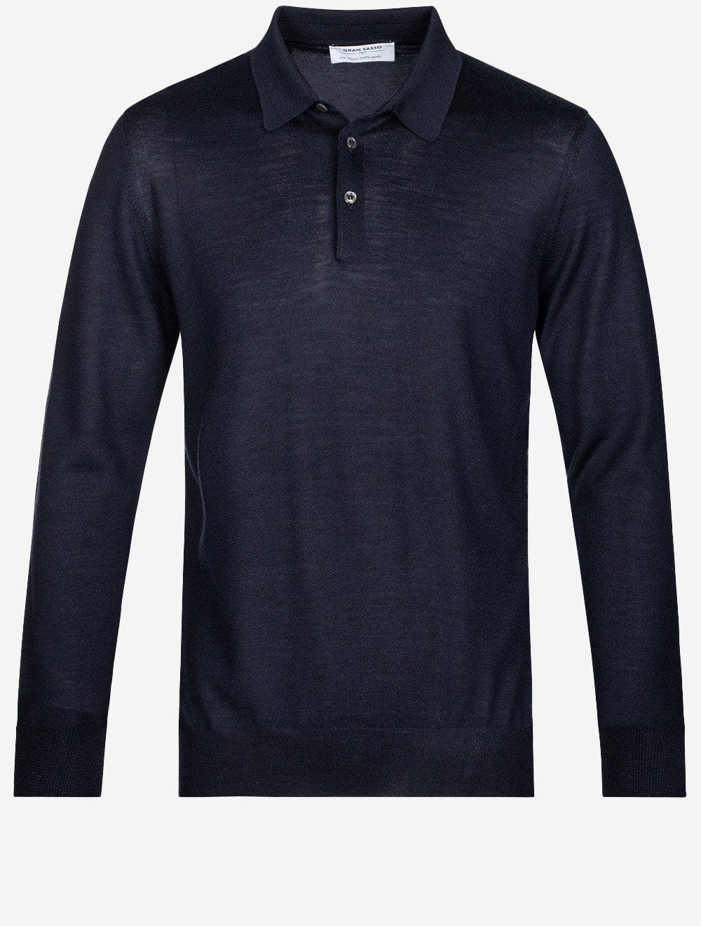 Gran Sasso Tennis Polo Long Sleeve Navy MI