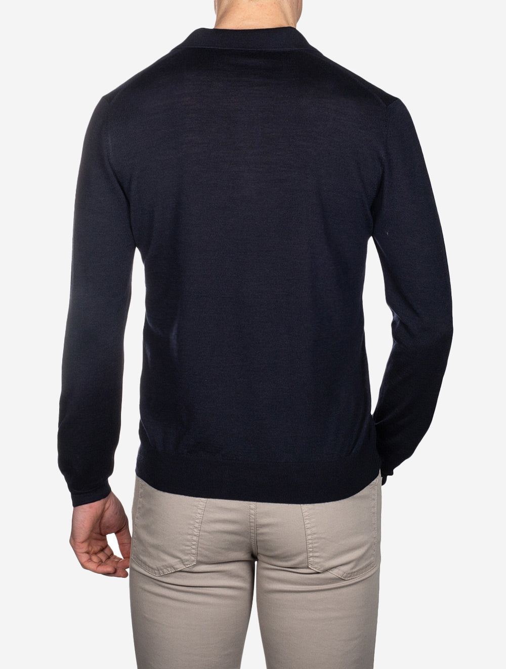 Gran Sasso Tennis Polo Long Sleeve Navy AI2