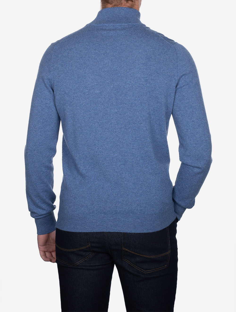 Cashmere Mock Neck Blue