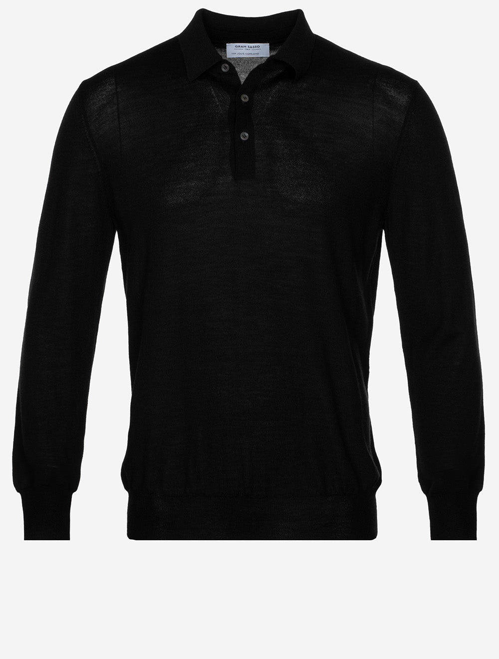 Long Sleeve Tennis Polo Black