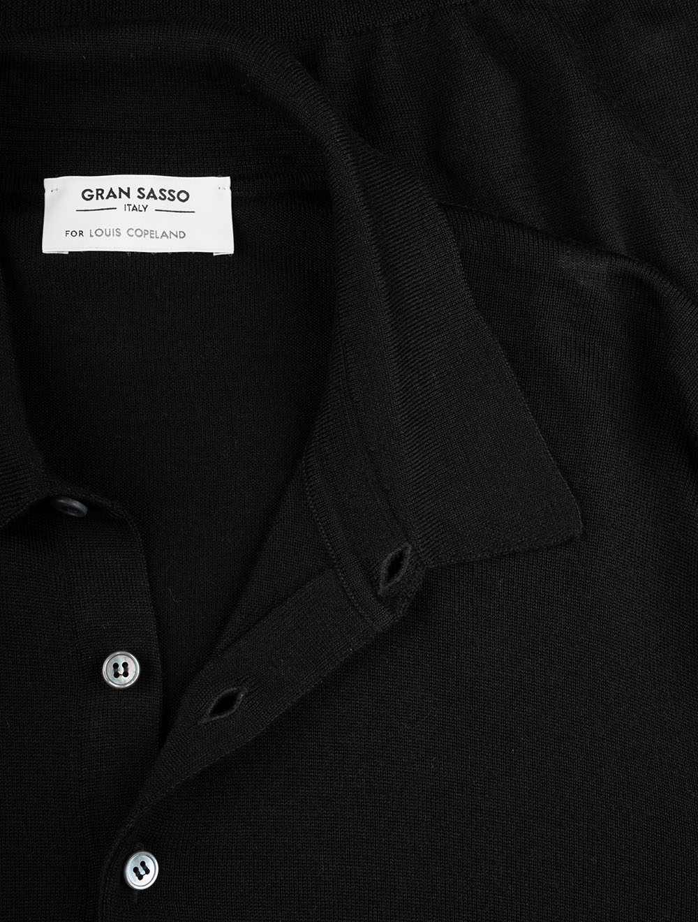 Long Sleeve Tennis Polo Black