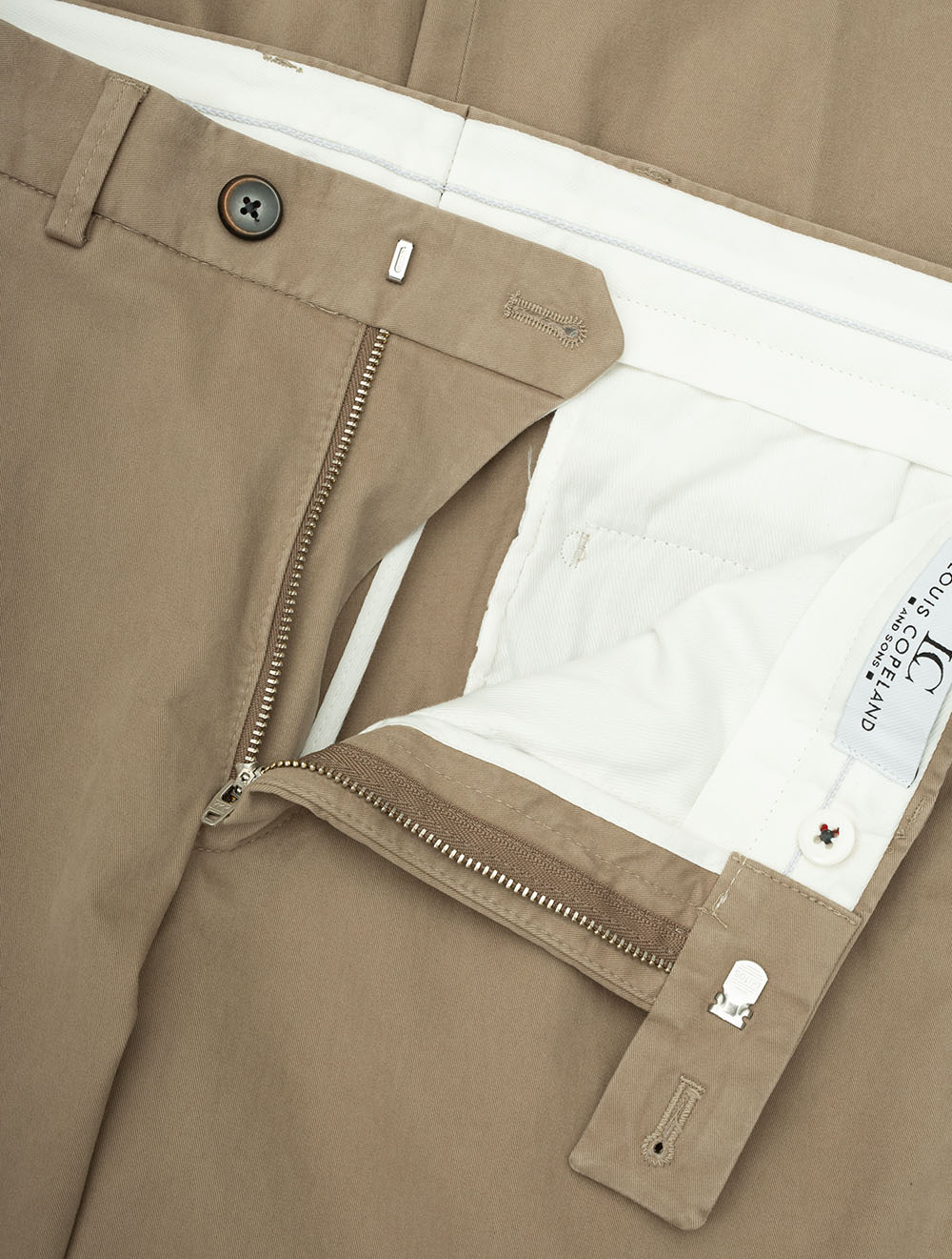 Louis Copeland Cotton Trouser Beige AI6