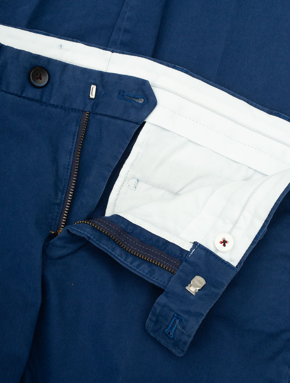 Pantalon en coton bleu marine